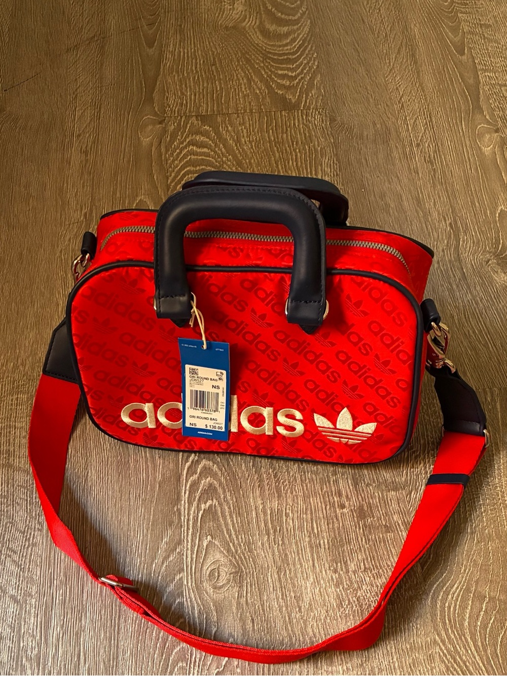 Adidas Originals Red Mini Duffle Bag Y2K Monogram Crossbody NWT - Picture 2 of 10